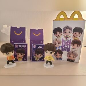 NEW Tiny TAN McDonald's Figurines - Suga & Jin
